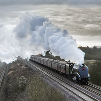 Buy canvas prints of Storming up to Sharnbrook Summit.  by Ian Duffield