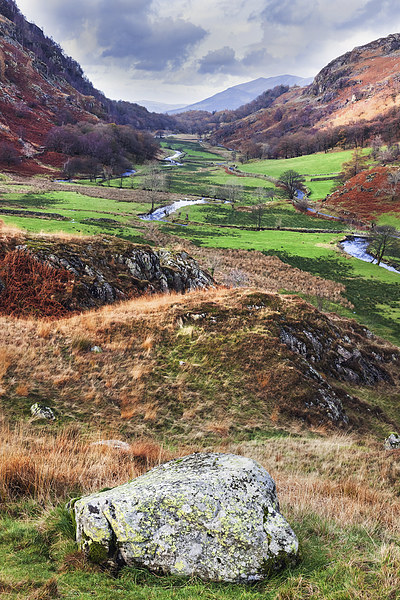 Lakeland view down the valley from Watendlath Picture Board by Ian Duffield