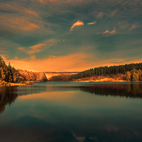 Buy canvas prints of Magic Hour at Osmotherly Reservoir. by Paul Harrow