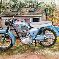 Buy canvas prints of BSA in the woods by John Lowerson