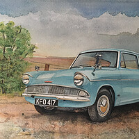 Buy canvas prints of Ford Anglia  by John Lowerson