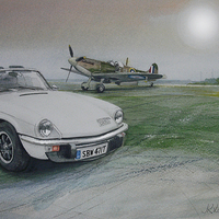 Buy canvas prints of  Spitfire and Spitfire by John Lowerson