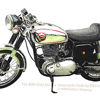 Buy canvas prints of A BSA Gold Star graphic by John Lowerson