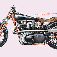 Buy canvas prints of A Superior Motorcycle by John Lowerson