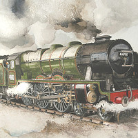 Buy canvas prints of  Painting of 46100 Royal Scot by John Lowerson