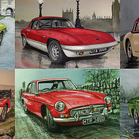 Buy canvas prints of SIX MORE BRITISH SPORTS CARS  by John Lowerson