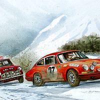 Buy canvas prints of A moment in 1967 The Monte Carlo RAlly by John Lowerson