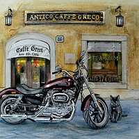 Buy canvas prints of Antico Caffè Greco by John Lowerson