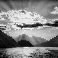Buy canvas prints of Sunset over Doubtful Sound by Paul Want
