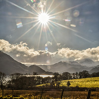 Buy canvas prints of Sun over Ullswater by Paul Want