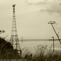 Buy canvas prints of M4 Prince of Wales Bridge  in Sepia by Ursula Keene