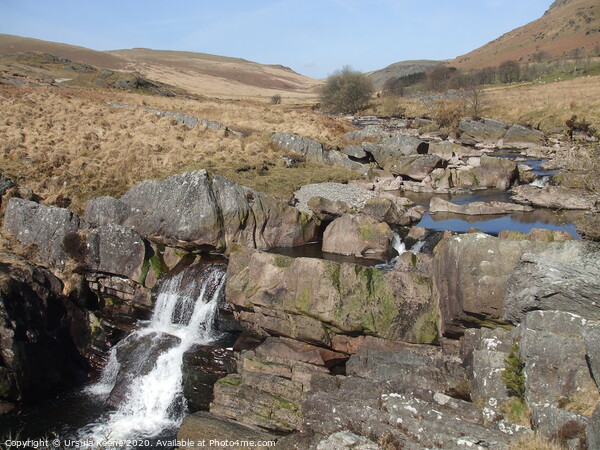 Waterfalls on the River Claerwen Picture Board by Ursula Keene