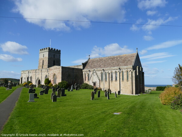 St Aidan's Church Bamburgh Northumberland Picture Board by Ursula Keene