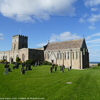 Buy canvas prints of St Aidan's Church Bamburgh Northumberland by Ursula Keene