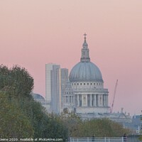 Buy canvas prints of St Paul’s Cathedral in pink  by Ursula Keene