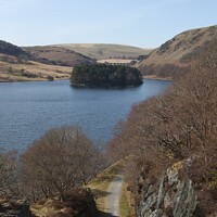 Buy canvas prints of View from above Devil's Gulch Elan valley by Ursula Keene