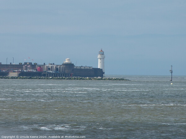 New Brighton Lighthouse from Mersey ferry  Picture Board by Ursula Keene