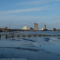 Buy canvas prints of Low tide on River Thames at Erith Kent by Ursula Keene