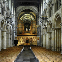 Buy canvas prints of Rochester Cathedral Interior by Tracy Hughes