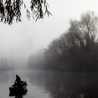 Buy canvas prints of Fishing in the Mist by Sandra Thompson