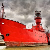 Buy canvas prints of Lighthouse Ship River Medway by Robert  Radford