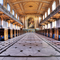 Buy canvas prints of Greenwich Naval Chapel Interior by Robert  Radford