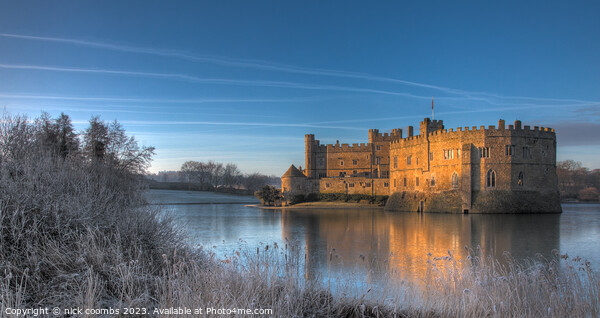 Leeds Castle Frosty Morning Framed Mounted Print by nick coombs