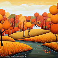 Buy canvas prints of Serene Autumn Landscape by nick coombs