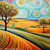 Buy canvas prints of Rolling Golden Fields by nick coombs