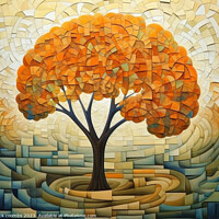 Buy canvas prints of Autumn Mosaic Tree by nick coombs