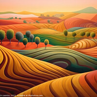 Buy canvas prints of Futuristic Ploughed Fields by nick coombs