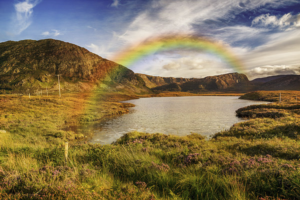 Rainbow and the Loch Acrylic by nick coombs