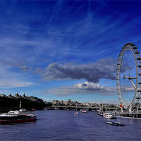 Buy canvas prints of London Eye Cityscape by Steve Watson