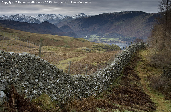 View to Borrowdale Picture Board by Beverley Middleton