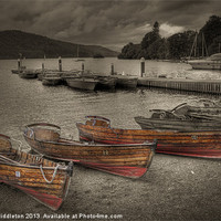 Buy canvas prints of Boats at Bowness by Beverley Middleton