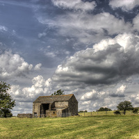 Buy canvas prints of Barn in the Clouds by Beverley Middleton