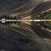 Buy canvas prints of Buttermere Reflection by Beverley Middleton