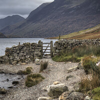 Buy canvas prints of Crummock water shores by Beverley Middleton