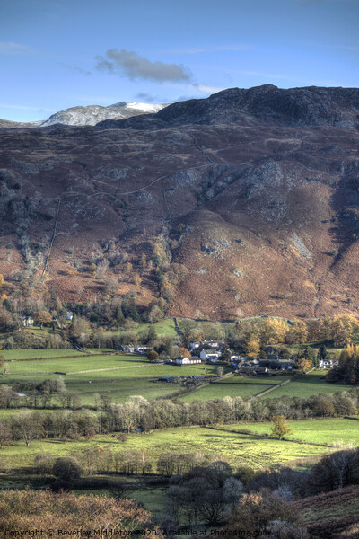 Rosthwaite in Borrowdale Picture Board by Beverley Middleton
