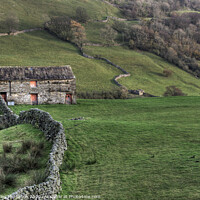 Buy canvas prints of Angram barn Swaledale North Yorkshire by Beverley Middleton