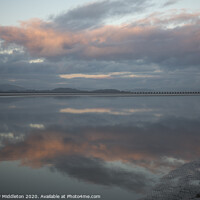Buy canvas prints of Arnside viaduct reflection by Beverley Middleton