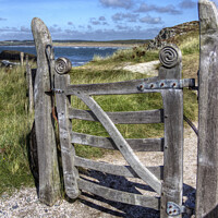 Buy canvas prints of celtic gate on Anglesey by Beverley Middleton
