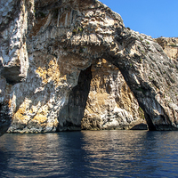 Buy canvas prints of Blue Grotto by Boat by Shaun Devenney