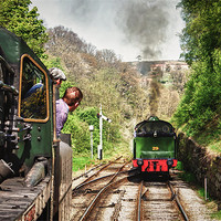 Buy canvas prints of A Tank Engine arrives in Goathland by Neil Nicklin