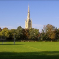 Buy canvas prints of  Norwich Cathedral by Gordon Holmes