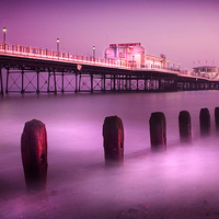 Buy canvas prints of Worthong Pier Pink by Terry Busby