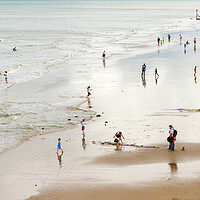 Buy canvas prints of Serenity at Cromer Beach by Roger Dutton