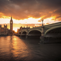 Buy canvas prints of Big Ben and Westminster Bridge by liam young