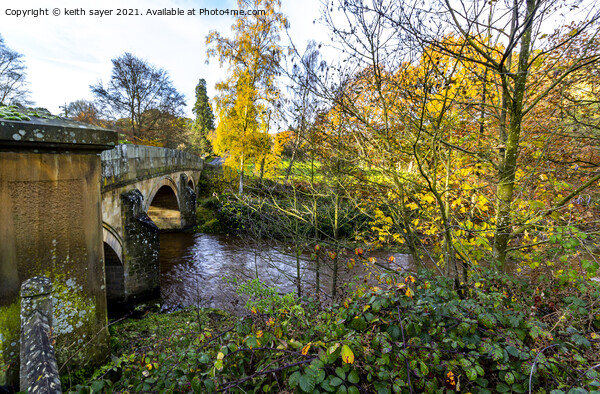 Egton Bridge in Autumn Picture Board by keith sayer