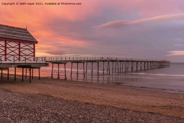 Saltburn Sunset Picture Board by keith sayer